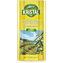 Kristal Natürel Sızma Zeytinyağı Yumuşak Doğal Lezzet 5 Litre Teneke