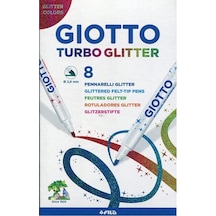 GIOTTO TURBO GLITTER SİMLİ KEÇ.KALEM 8'Lİ