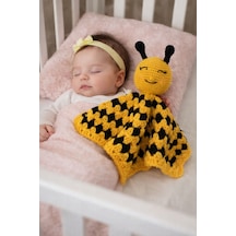 El Örgüsü Amigurumi Sevimli Bebek Uyku Arkadaşı Sarı Sarı