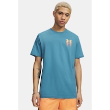 Under Armour Blur Logo Erkek Tişört Mavi