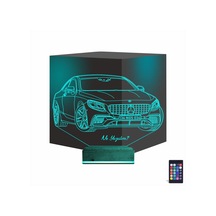 Luvivia Mercedes Araba S63 Kişiye Özel 3d Lamba - Masa Gece Lambası Şeffaf