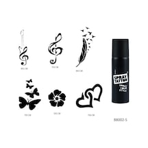 Airbrush Tattoo Nota Ve Kalpler Spray Tattoo Geçici Sprey Dövme Seti