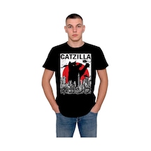 Cat Kedi Catzilla Japanese Godzilla Tişört Unisex T-shirt 001