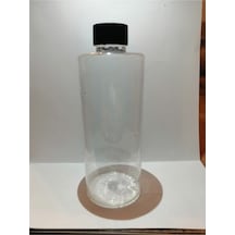 250ml Şeffaf Plastik Şişe+siyah Düz Kapak,boş Şişe,medikal Şişe,100 Adet