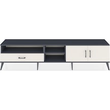 Arges Tv Ünitesi 3 Raflı Tek Çekmeceli 2 Kapaklı 220x30x51 Antrasit-aytaşı Aytası/aytası - Antrasıt