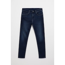 Kadın Likralı Skinny Lacivert Jean Pantolon Lacivert