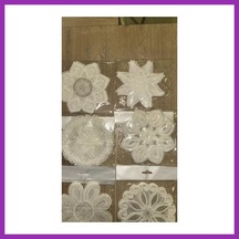 Bezos 6 Lı Dantel Kahve Sunumluğu 15x15 Cm Asorti Desenli Şık Kahve Sunum Seti Bty Çok Renkli