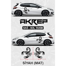 Akrep Yan Kapı Sticker Seti Siyahmat - 853665230