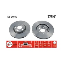 Fren Disk - Fiat Ulysse, Scudo - Trw-df2716