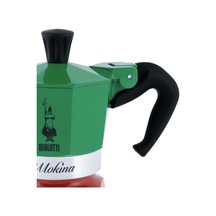 Moka Express Italia: 1 Cup Ocak Üstü Espresso Pişirici - 40ml - Karma Renk - Alüminyum Gövde - Patentli Güvenlik Valfi - Tüm Ocak Türleri İçin Uygundur İndüksiyon Hariç