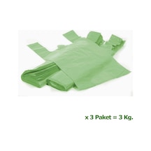 Arma Yeşil Market Poşeti Torbası  Hışır Atlet Poşet  Büyük Boy  30 x 60 CM  3 KG
