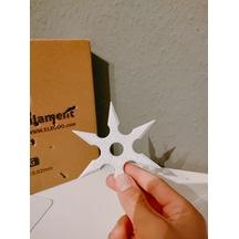 Shuriken Mermer Görünümlü Oyuncak Atma Yıldızı Sivri Ve Delici