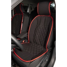 Alfa Romeo Mito Oto Koltuk Minderi Ön 2'li Set Siyah Kırmızı Elegance Serisi Scr