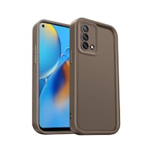 Oppo A74 4g Uyumlu Kılıf Viera Silikon - Kahverengi