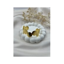 Lunarie Altın Renk Modern Oval Plaka Detaylı Kadın Bilezik