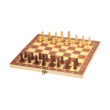 Yaozixa Ahşap Katlanabilir Satranç Tahtası 30x30cm - Zeka Geliştirici Eğitici Oyun - Dayanıklı Tahta Parçalar - 6 Yaş Ve Üstü