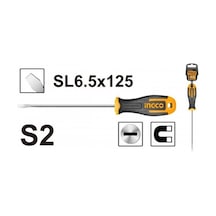 Ingco Hs686125 Mıknatıslı Düz Tornavida 65*125
