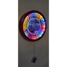 Ledli Işıklı Salon Ofis Duvar Saati Aplik Gece Lambası 35 Cm (531192299)