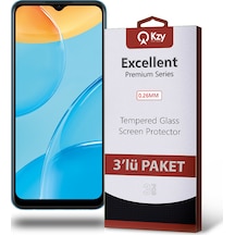 Oppo A15 ile Uyumlu Kırılmaz Temperli Ekran Koruyucu Cam Ekonomik 3'lü Paket