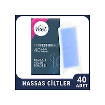 Veet Professional Ağda Bandı Hassas Ciltler İçin Bacak & Vücut Bölgesi 40 Adet