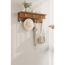 Aeka Ae-7003 Mimoza Atlantik Çam Duvara Monte 7 Askılı Raflı Portmanto Antre Hol Vestiyer Askılık 90 24 25,8 Cm