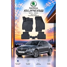 Skoda Superb 2015-2023 Aracınıza Özel Üretim Havuzlu Paspas Takımı A+ -mod-