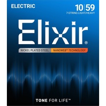 Elixir 12074 Nanoweb Light/heavy 7 Telli Elektro Gitar Teli 10-59