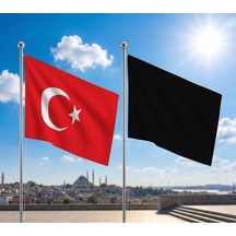 Harzemşahlar Bayrağı Ve Alpaka Kumaş Türk Bayrağı 2'li Set 70x105cm Diğer