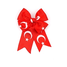 Kırmızı Ay Yıldızlı Kız Çocuk Klips Toka Kırmızı
