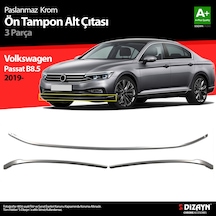 S-Dizayn Vw Passat B8.5 Krom Ön Tampon Alt Çıtası 3 Parça 2019 ve