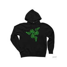 Razer Logo Siyah Kapşonlu Sweatshirt Hoodie