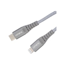 Apple Uyumlu iPhone Type-c To Lightning Örgülü Hızlı Şarj Ve Data Kablosu 1 Metre Gri Standart