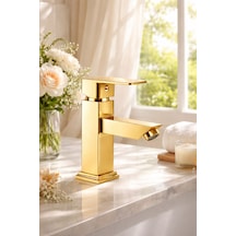 Viosa Lüks Altın Lavabo Bataryası Pirinç Gövde Aç Kapa Musluk Modern Kare Tasarım Banyo Batarya Siyah Viosa Lüks Altın Lavabo Bataryası Pirinç Gövde Aç Kapa Musluk Modern Kare Tasarım Banyo Batarya Siyah