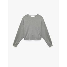 Koton Modal Kumaş Kayık Yaka Uzun Kollu Arkası Pencere Detaylı Sweatshirt Antrasit 6wak80070ek Antrasit