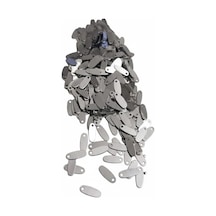 Metalik Gümüş 10 X 5 Mm Dantel Oya Yazma Halhal Abiye Lazer Kesim Pul 500 Adet
