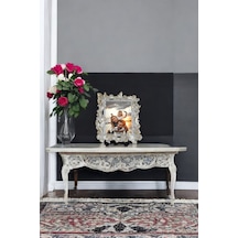 Kelebek Desenli Polyester Fotoğraf Çerçevesi - Sedef