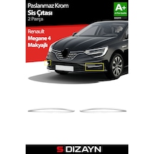 S-dizayn Renault Megane 4 Makyajlı Krom Sis Çıtası 2 Prç 2020 Üzeri A+ Kalite
