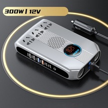 Sones Ozio K30-s 12v 300w Akıllı Araba Led Dijital Ekran Güç Çevirici Dönüştürücü, High-end Sedan Versiyonu Gümüş