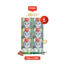 Wanpy Kedi Konserve Mama 375 Gr Kuzu & Ton Balık X 6