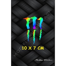 Motosiklet Pençe Sticker Folyo - Hologram - 10 X 7 Cm