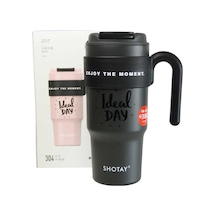 Shotay St-8917 Çift Kullanım Pipetli/rahat İçim Siyah 1000ml Çelik Matara Diğer