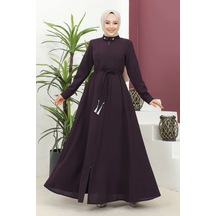 Burgu Kemerli Dokuma Kumaş Mevsimlik Mevlana Ferace - Mürdüm / F0131 Mürdüm
