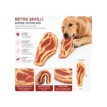 Biftek Şekilli Köpek Çiğneme Oyuncağı Diş Sağlığı Destekleyici 22 Cm