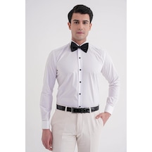 Gk 322 Slim Fit Beyaz Klasik Gömlek Beyaz