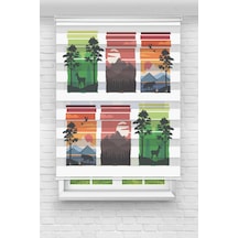 Perdeoutlet38 Baskılı Renkli Doğa Dijital Baskılı Zebra Perde-cocuk Odası-stor Perde Model:pz-791 Çok Renkli
