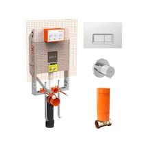 Vitra 800-1868 V8 Asma Klozetler için Gömme Rezervuar Seti  8 Cm Çok Renkli