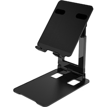Ayarlanabilir Katlanır Evrensel Masaüstü Taşınabilir Beşiği Tablet Metal Siyah Standı
