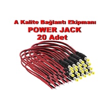 Güvenlik Kamerası Için Power Jack Kablosu 25 Cm 20 Lu