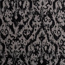 Siyah Beyaz Modern Damask Desenli Dijital Baskılı Süet Kumaş