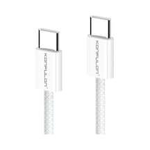 Konfulon Dc130 2m 60w Type-c To Type-c Örgülü Hızlı Şarj Kablosu - Beyaz